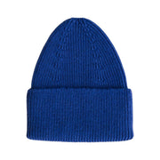 HVID beanie Fonzie ADULT in cobalt blue — productfoto op witte achtergrond, gemaakt van Belgische merinowol bij Lidor