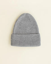 HVID beanie Fonzie ADULT in grey melange — productfoto op witte achtergrond, gemaakt van Belgische merinowol bij Lidor