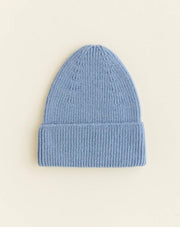 HVID beanie Fonzie ADULT in light blue — productfoto op witte achtergrond, gemaakt van Belgische merinowol bij Lidor