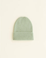 HVID Beanie Fonzie NEWBORN in mint — productfoto op witte achtergrond, gemaakt van Belgische merinowol bij Lidor