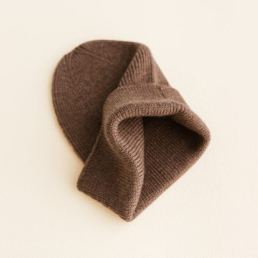Beanie Fonzie Newborn Mocha