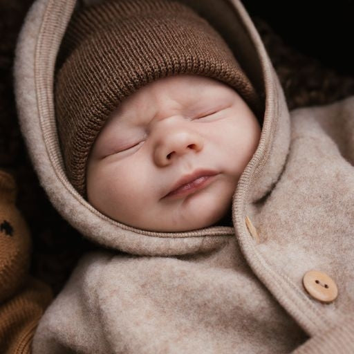 Beanie Fonzie Newborn Mocha