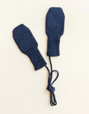 HVID mittens Fiza 6m-2y in blue — productfoto op witte achtergrond, gemaakt van Belgische merinowol bij Lidor
