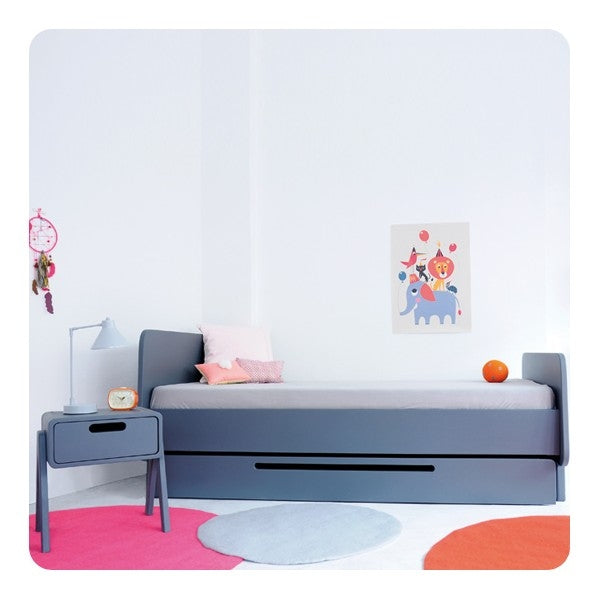 Lit Mm Gris Souris 90x190