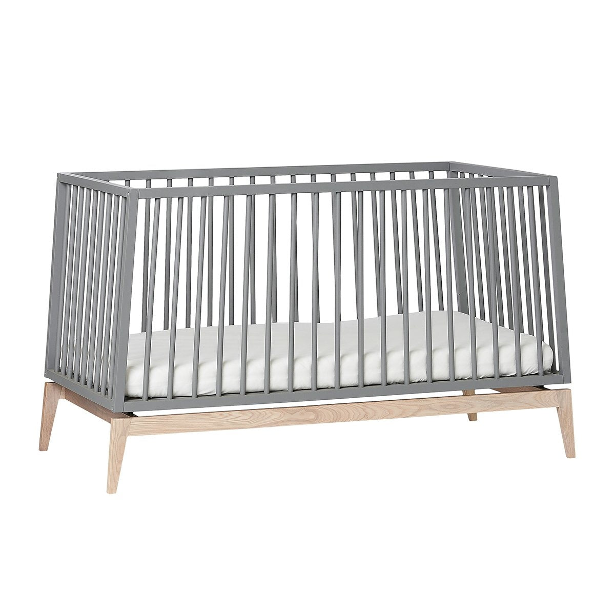 Leander Luna Baby Bed Large Grey/oak