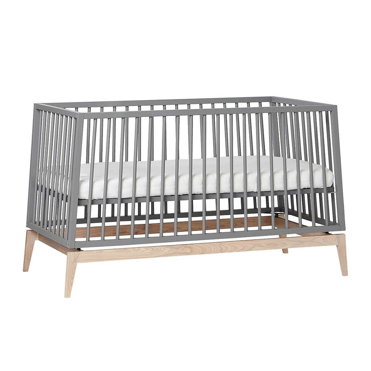 Leander Luna Baby Bed Large Grey/oak