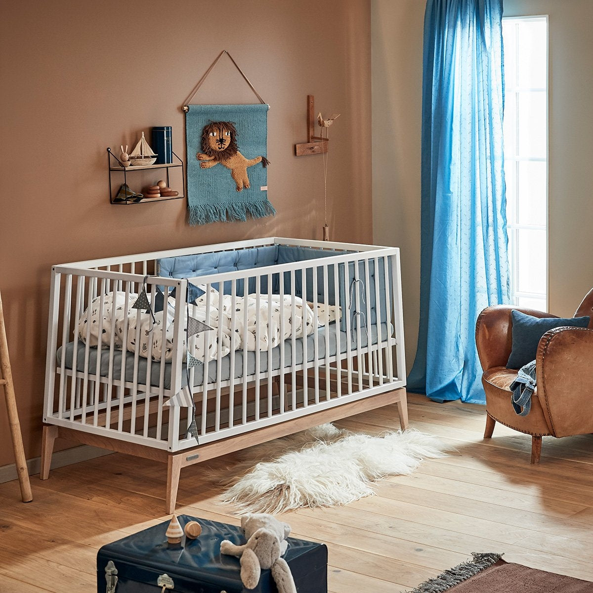 Leander Luna Baby Bed Large White/oak