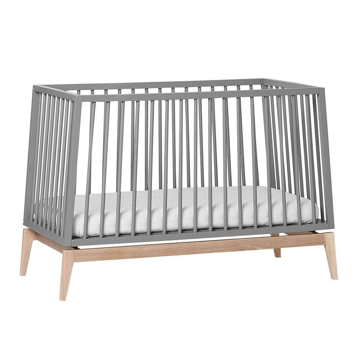 Leander Luna Baby Bed Small Grey/oak