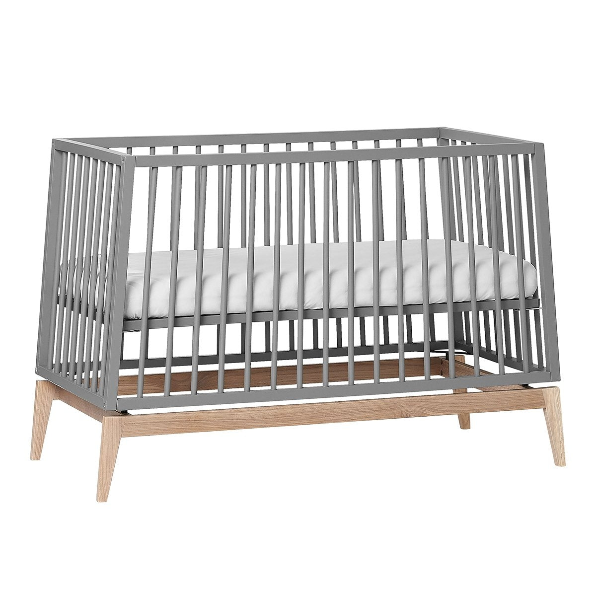 Leander Luna Baby Bed Small Grey/oak