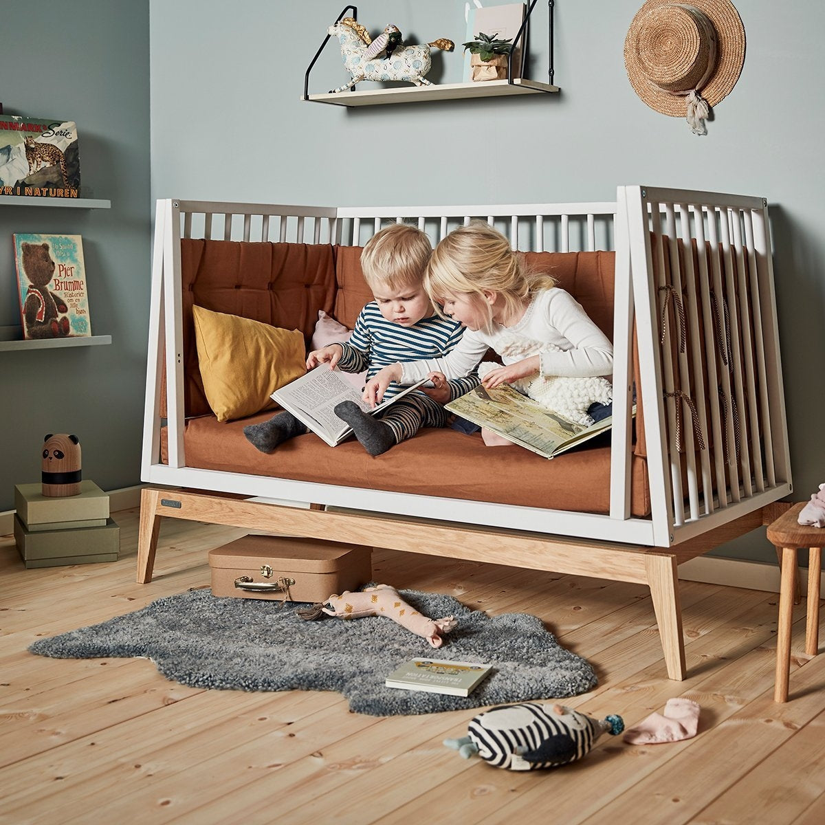 Leander Luna Baby Bed Small White/oak