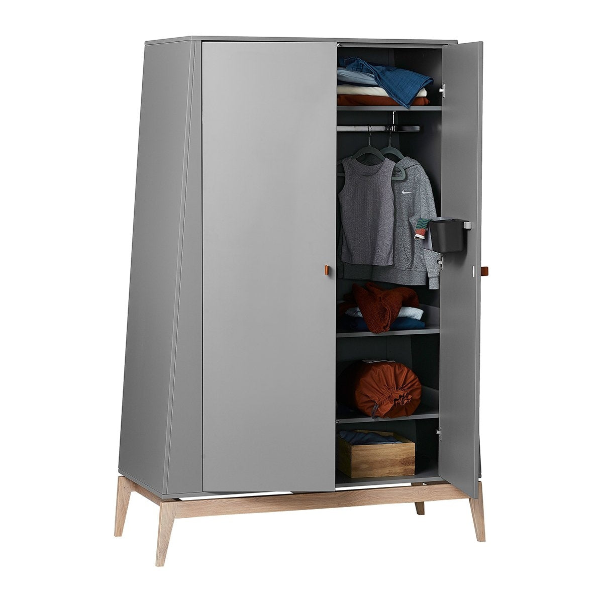 Leander Luna Wardrobe Large Grey/oak