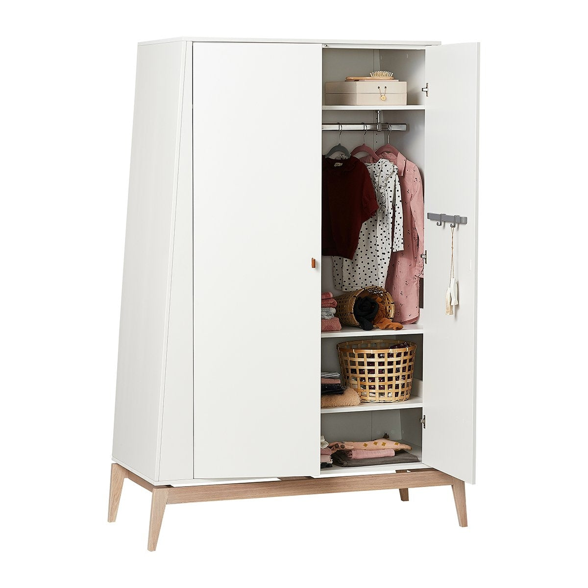 Leander Luna Wardrobe Large White/oak