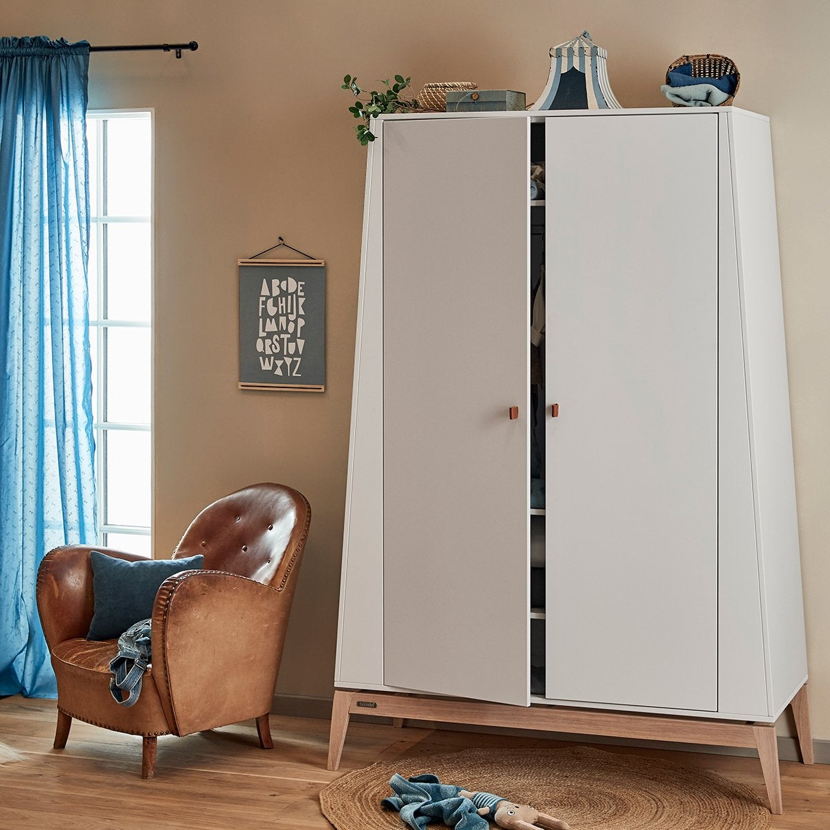 Leander Luna Wardrobe Large White/oak