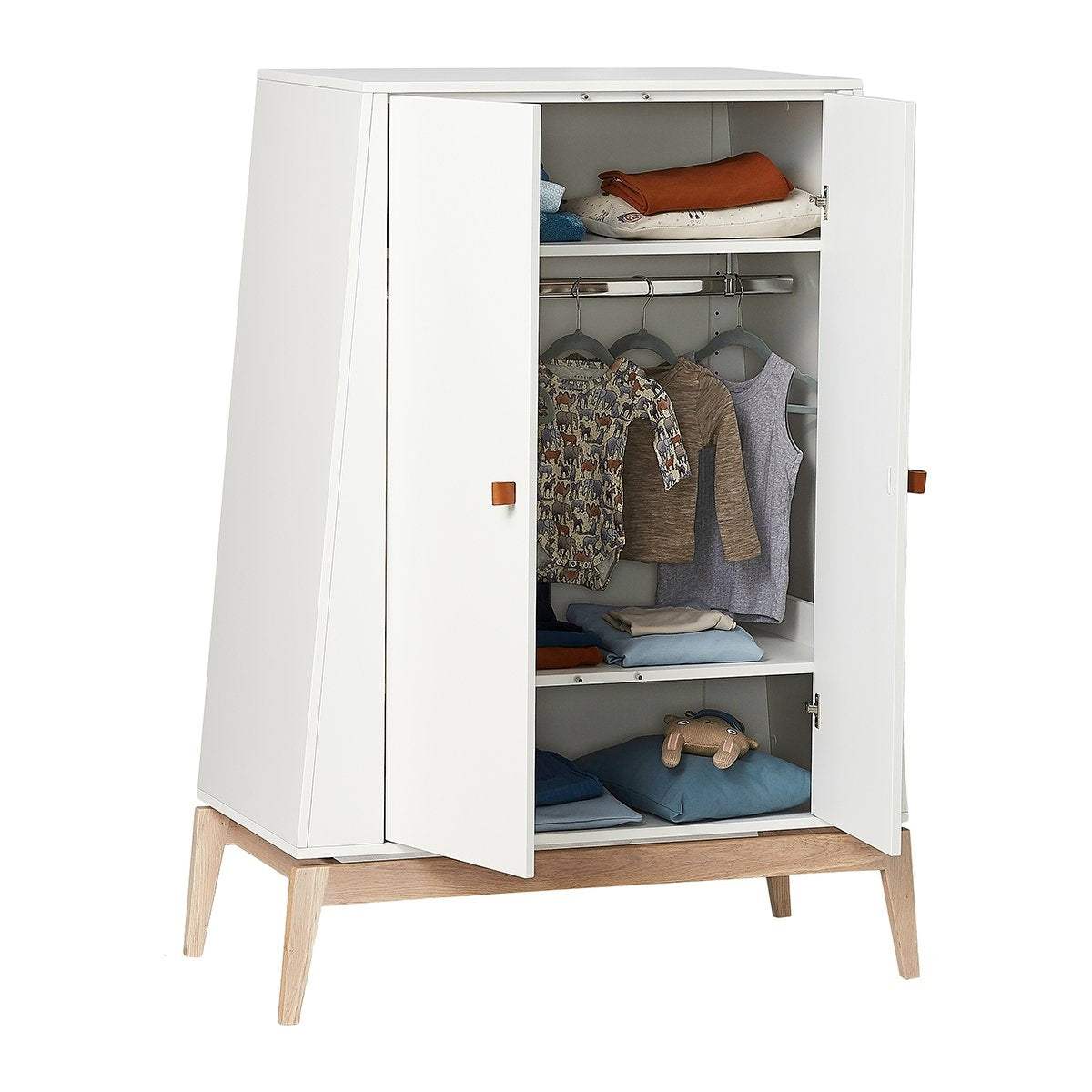 Leander Luna Wardrobe Small White/oak
