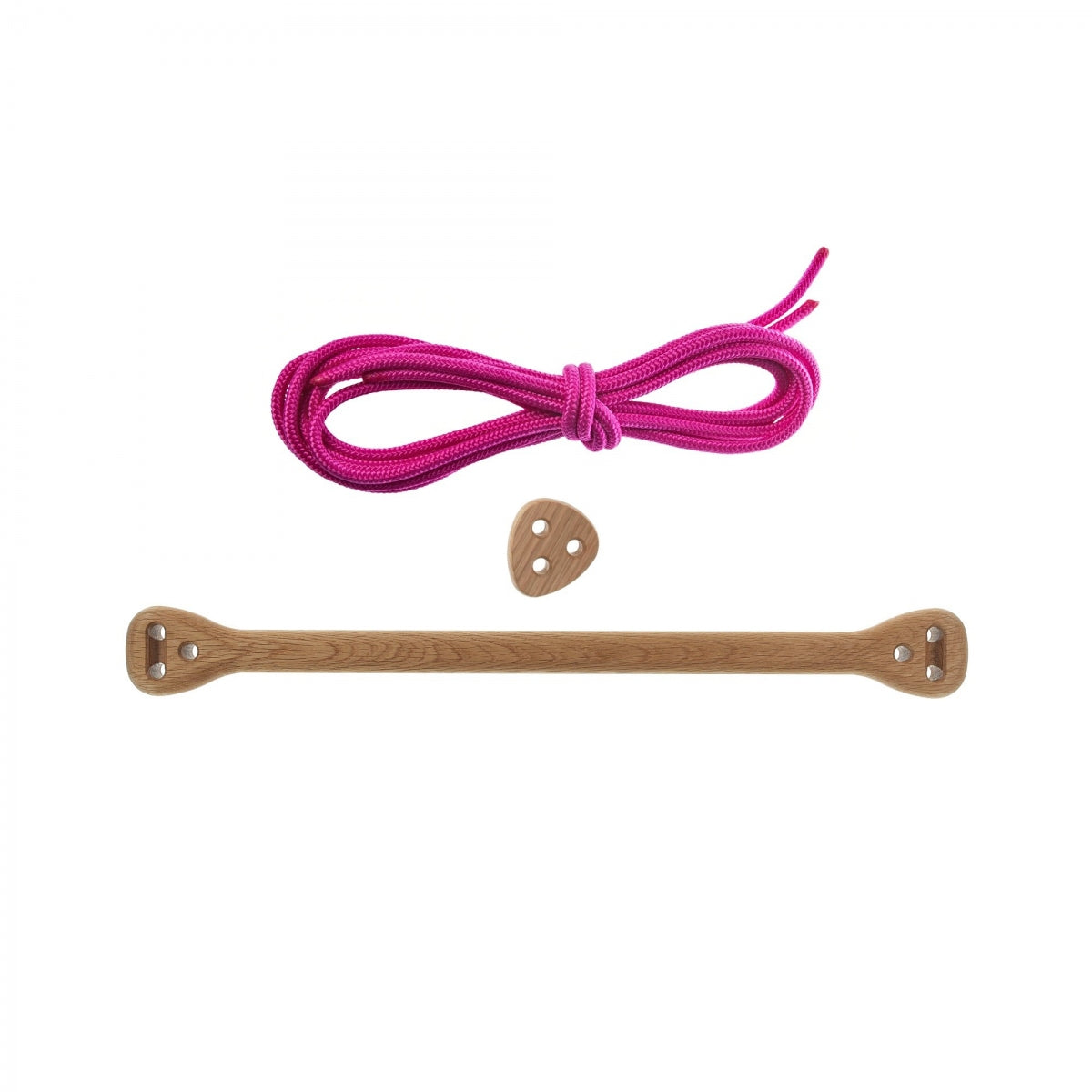 Lillagunga Bone - Oak - Fuchsia Rope