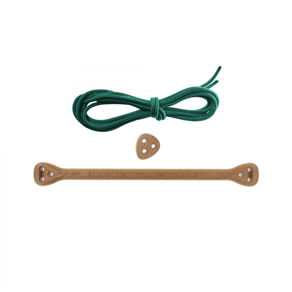 Lillagunga Bone - Oak - Green Rope