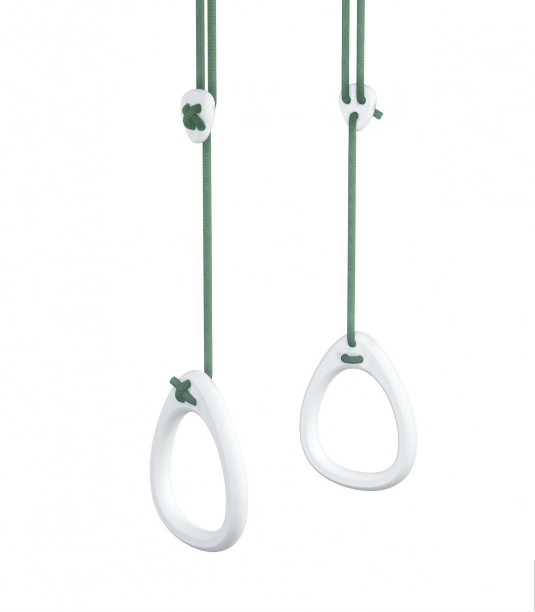 Lillagunga Rings - White Birch - Green Rope