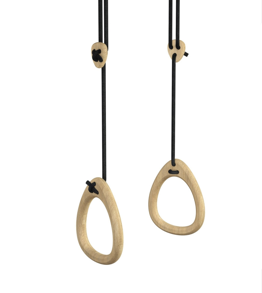 Lillagunga Rings - Oak - Black Rope