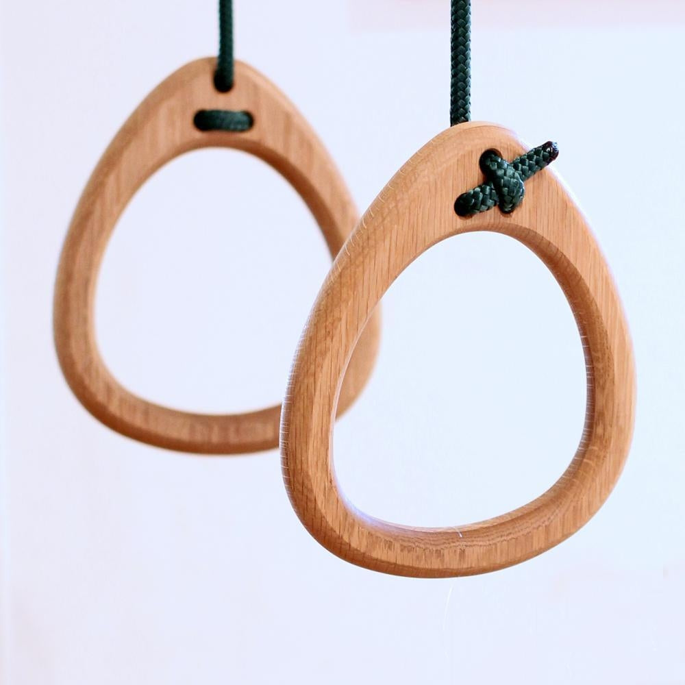 Lillagunga Rings - Oak - Green Rope