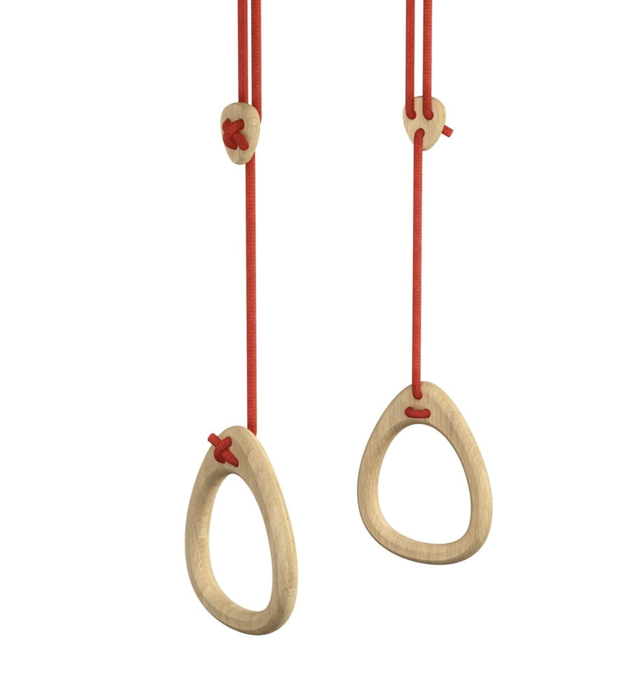 Lillagunga Rings - Oak - Red Rope