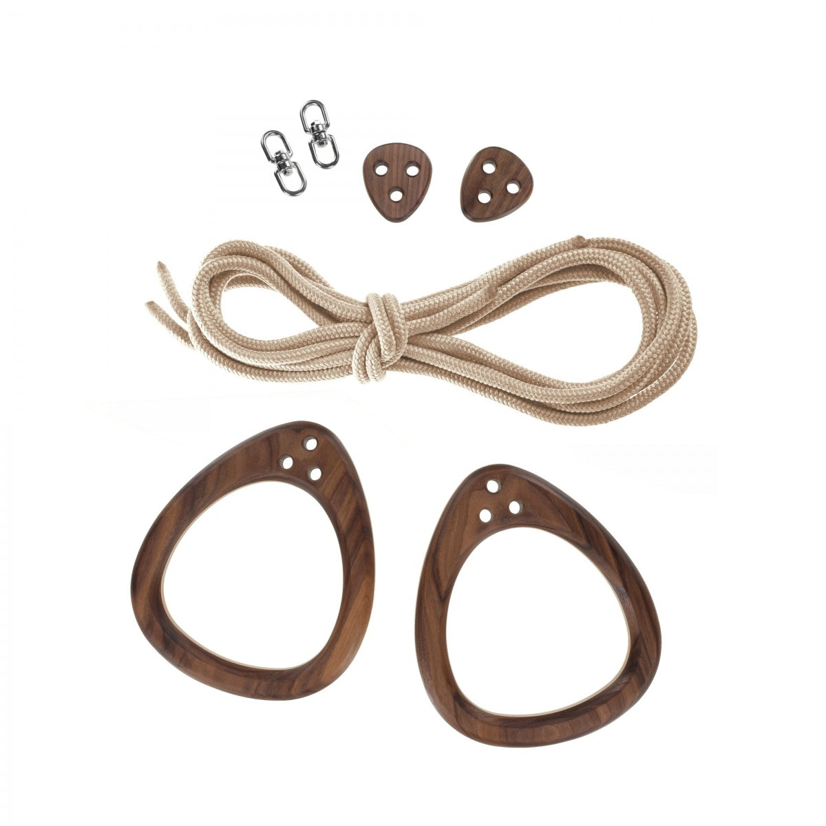 Lillagunga Rings - Walnut - Beige Rope