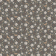 Behang Little Flower Garden-antraciet
