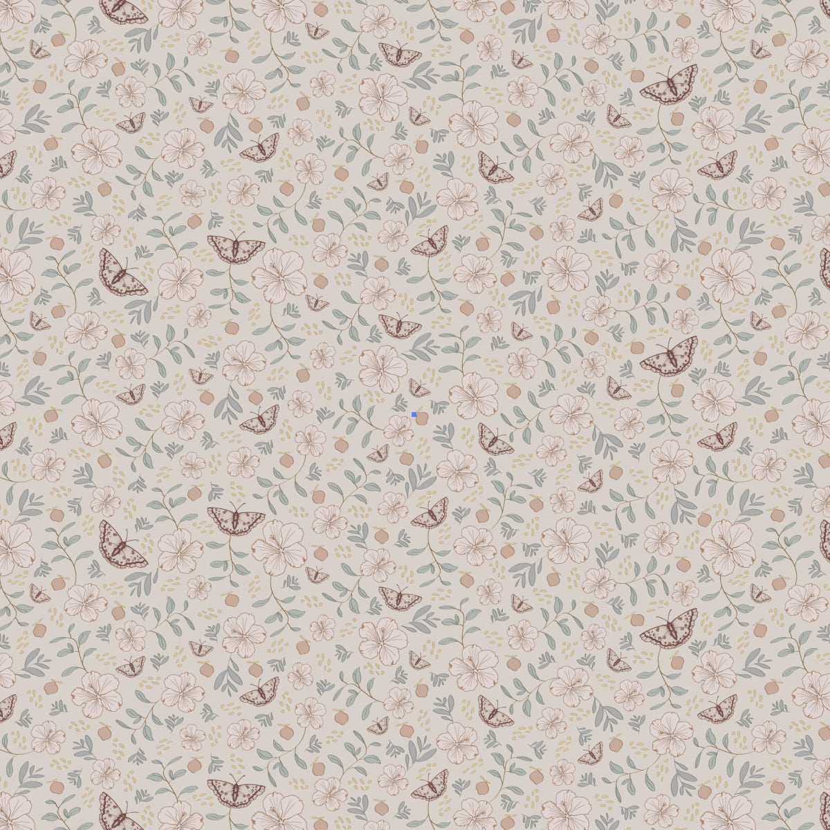 Behang Little Flower Garden-beige/roze