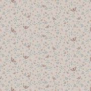 Behang Little Flower Garden-beige/roze