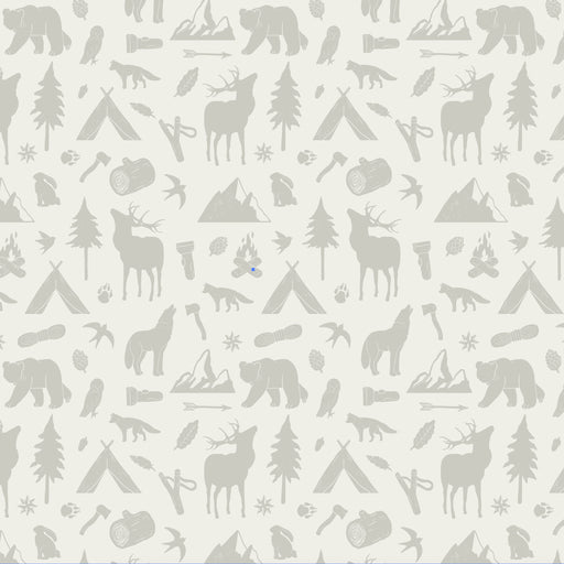 Behang Wild Forest Blauw