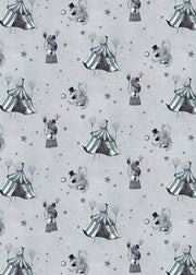 Circus Mighetto Blue Grey Wallpaper