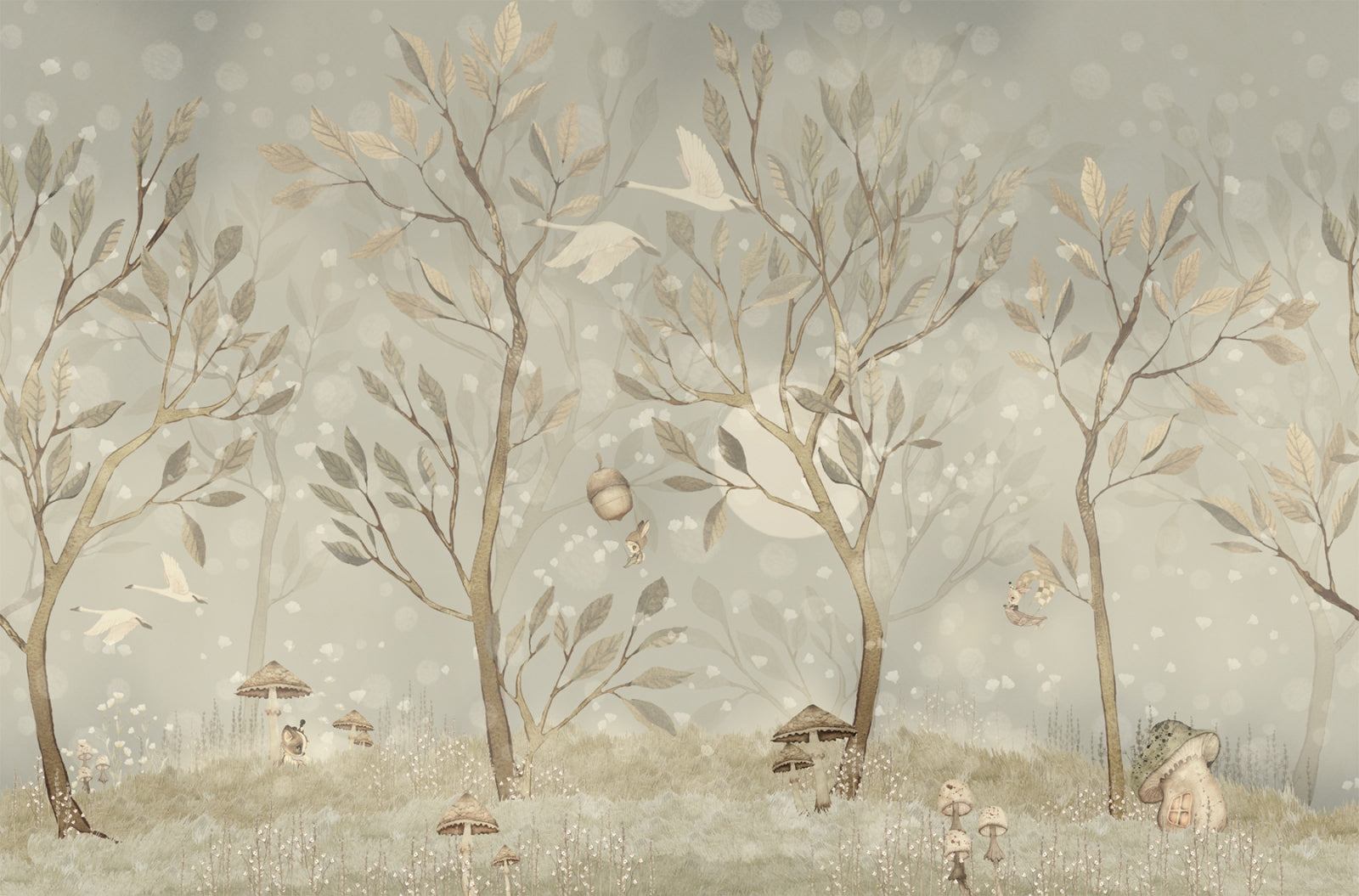 Wallpaper Acorn Forest Night
