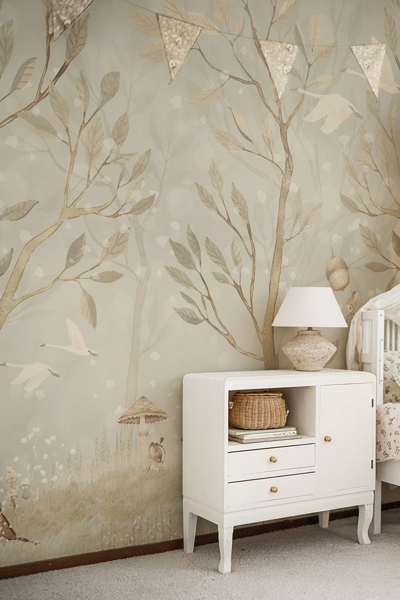 Wallpaper Acorn Forest Night