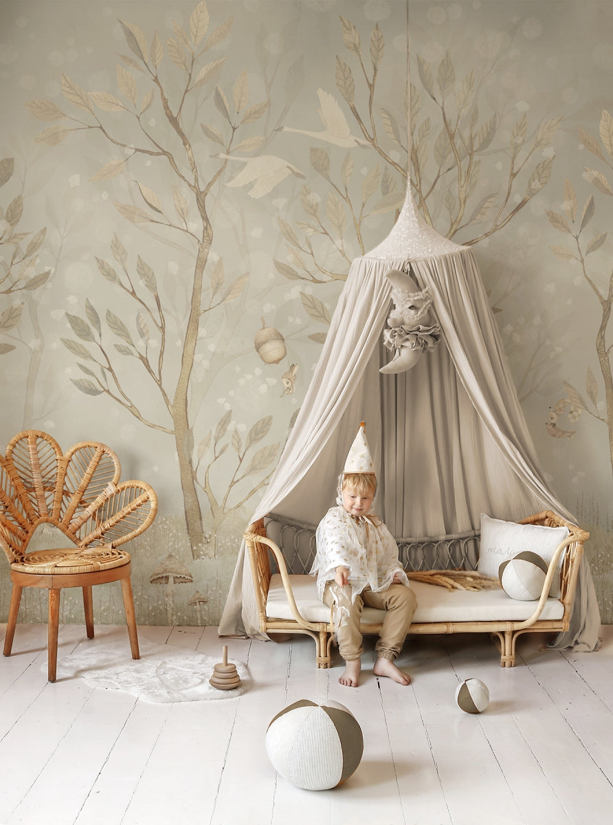Wallpaper Acorn Forest Night