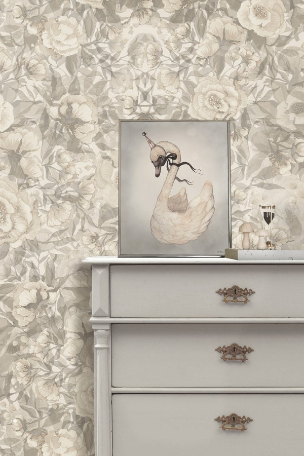 Wallpaper Poppies For Marlene Soft Creme