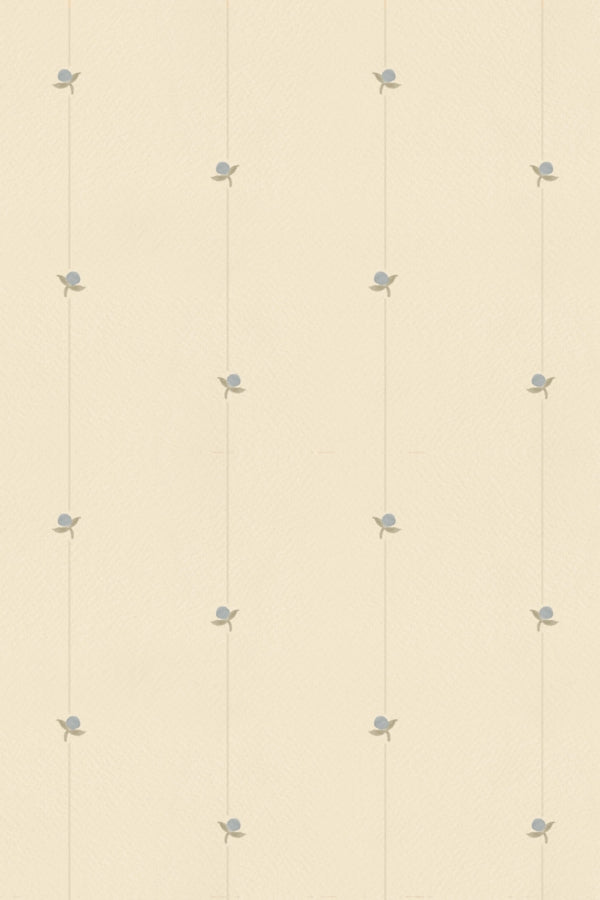 Wallpaper Teeny Berries Dusty Blue