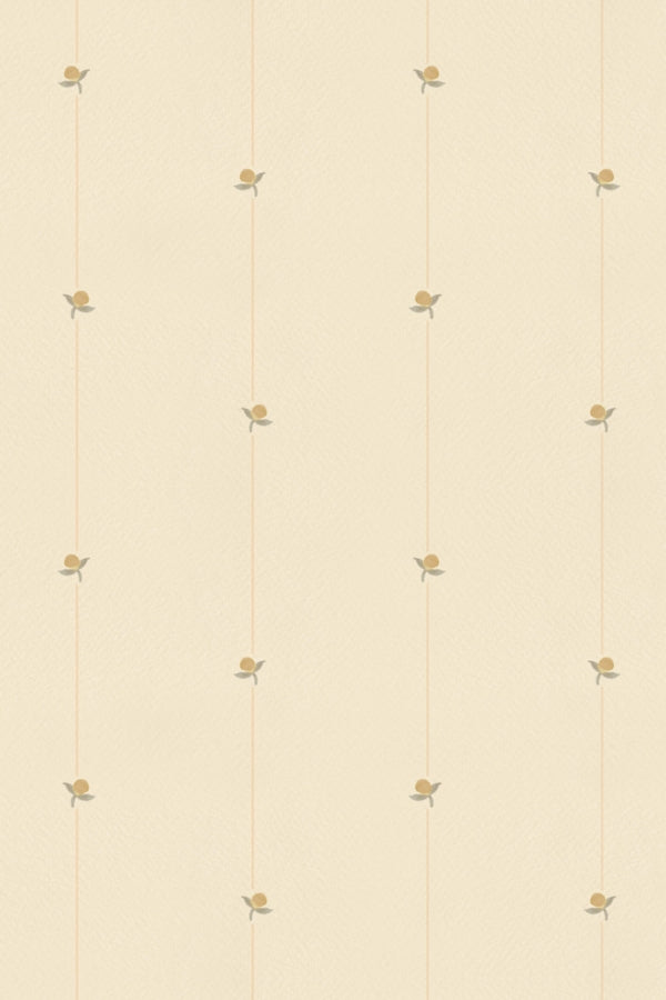 Wallpaper Teeny Berries Pale Yellow