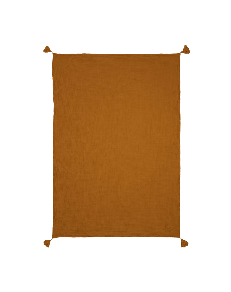 Double Muslin Blanket Golden Brown