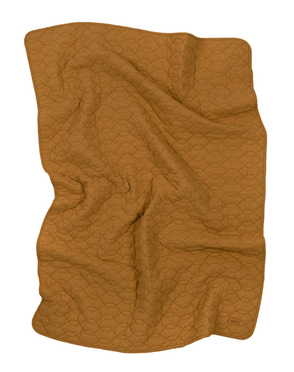 Quilted Blanket Golden Brown