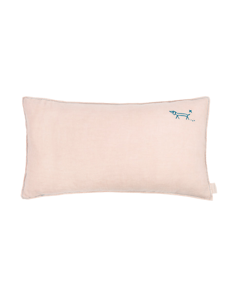 Rectang Cushion French Linen Mauve Pink