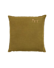 Square Cushion French Linen Moss Green