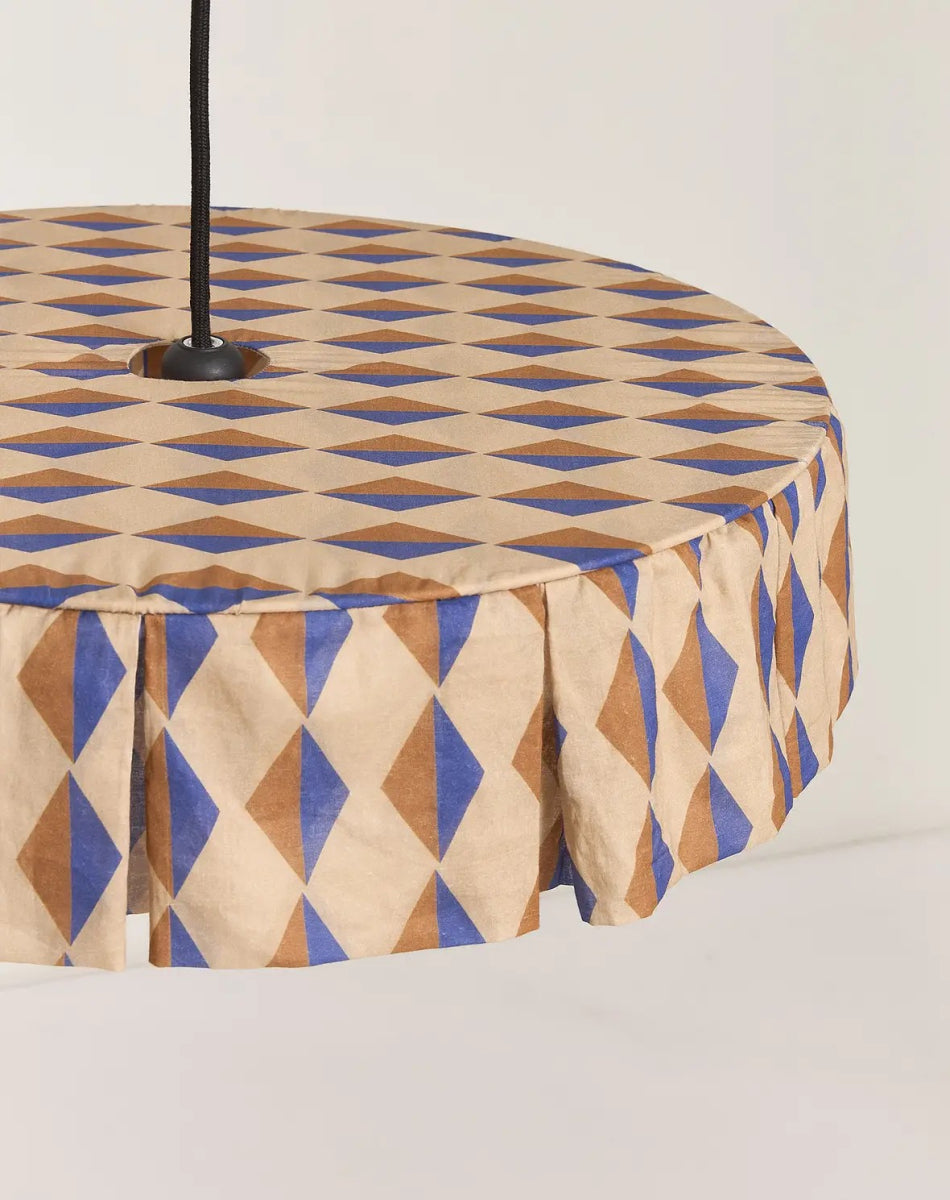 Vibes Lampshade Brown Blue Harlequin