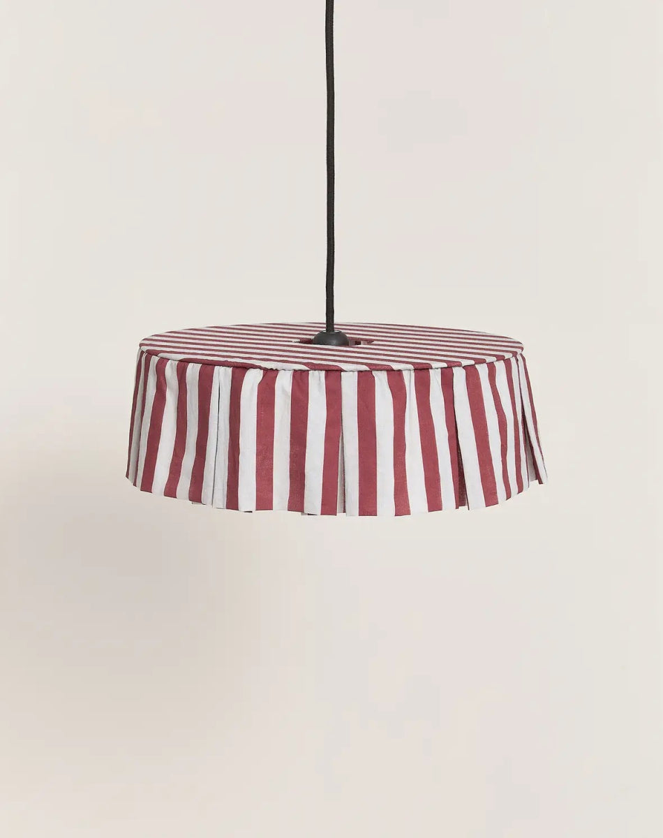 Vibes Lampshade Maroon Stripes