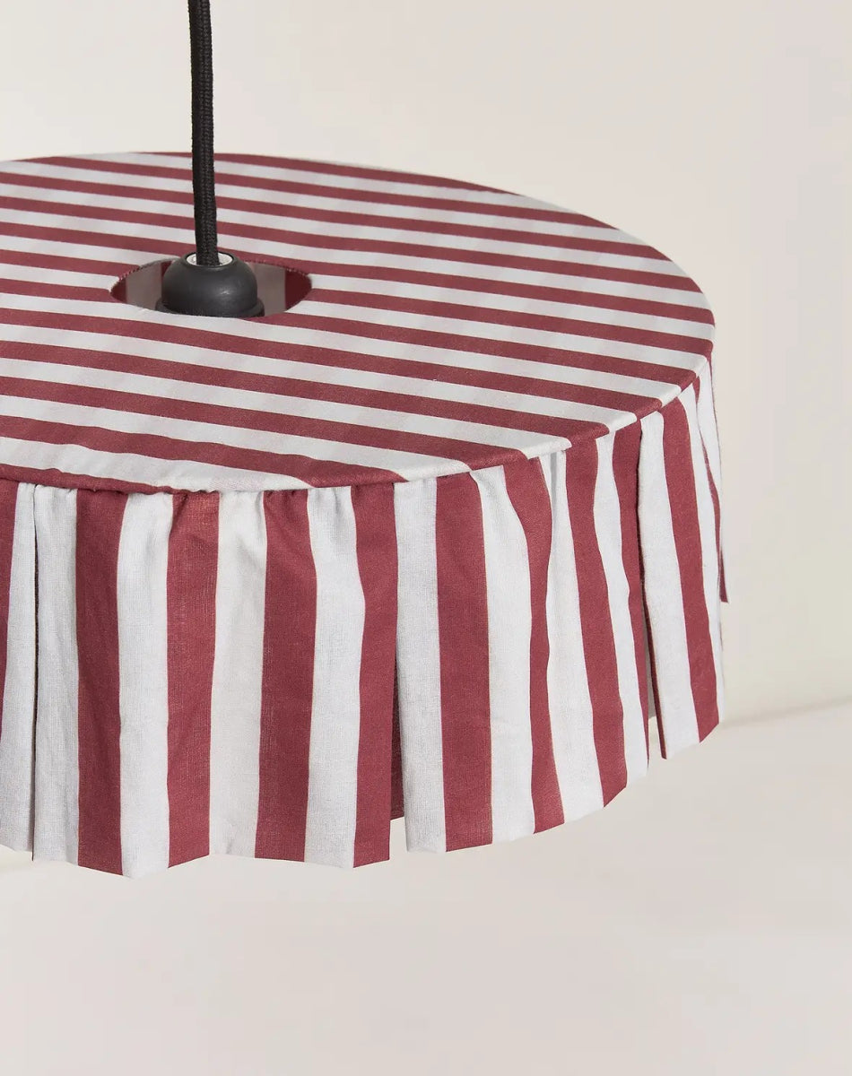 Vibes Lampshade Maroon Stripes