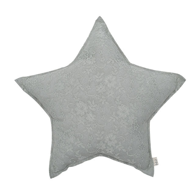Ster Kussen Lace Flower Silver Grey