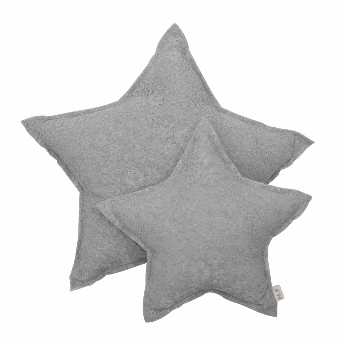 Ster Kussen Lace Flower Silver Grey