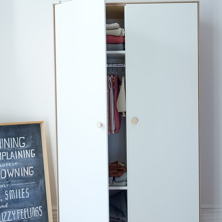 Kledingkast Merlin Dresser Wit-berk