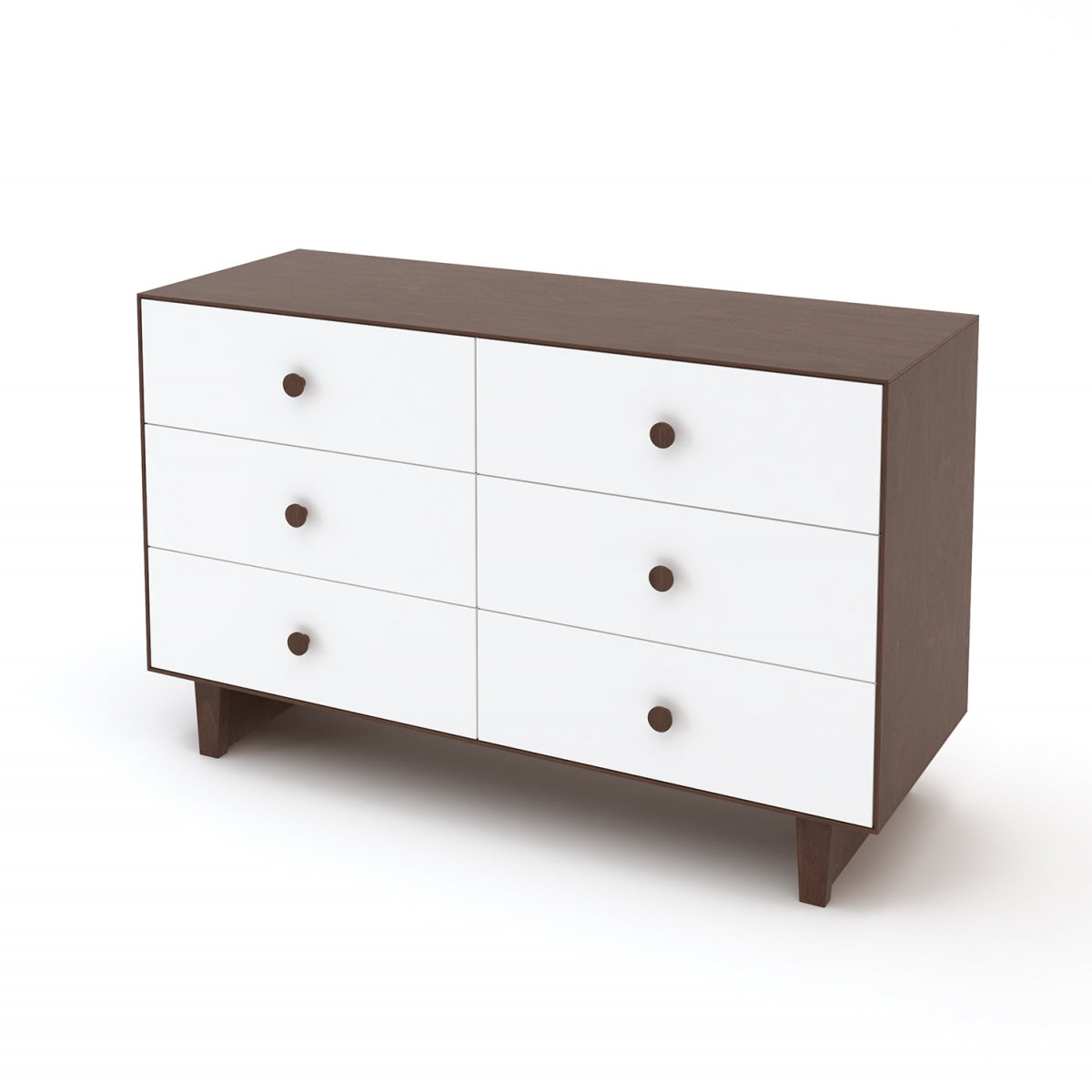 Ladenkast Merlin 6 Laden Wit-walnoot Rhea
