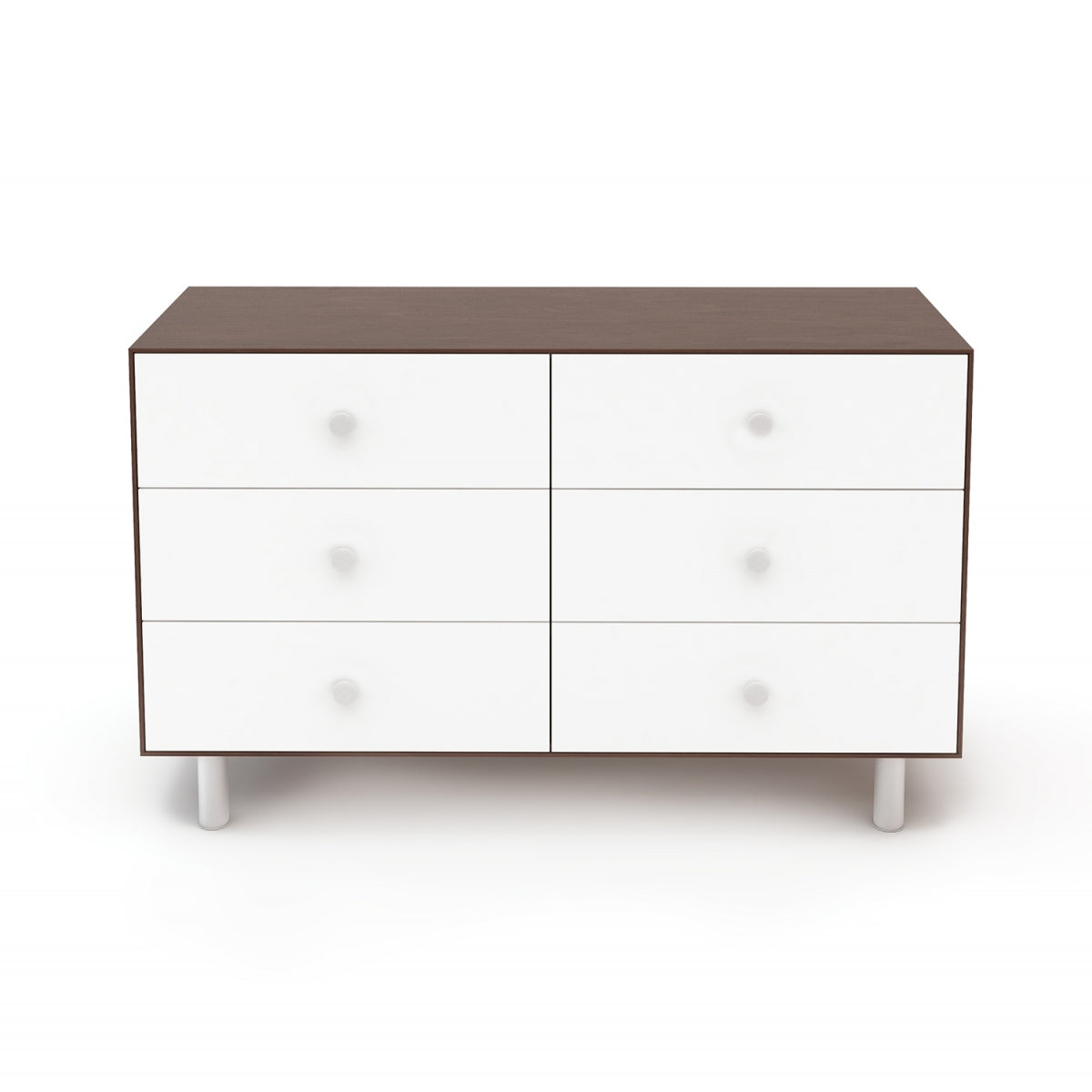 Ladenkast Merlin 6 Laden Wit-walnoot Classic