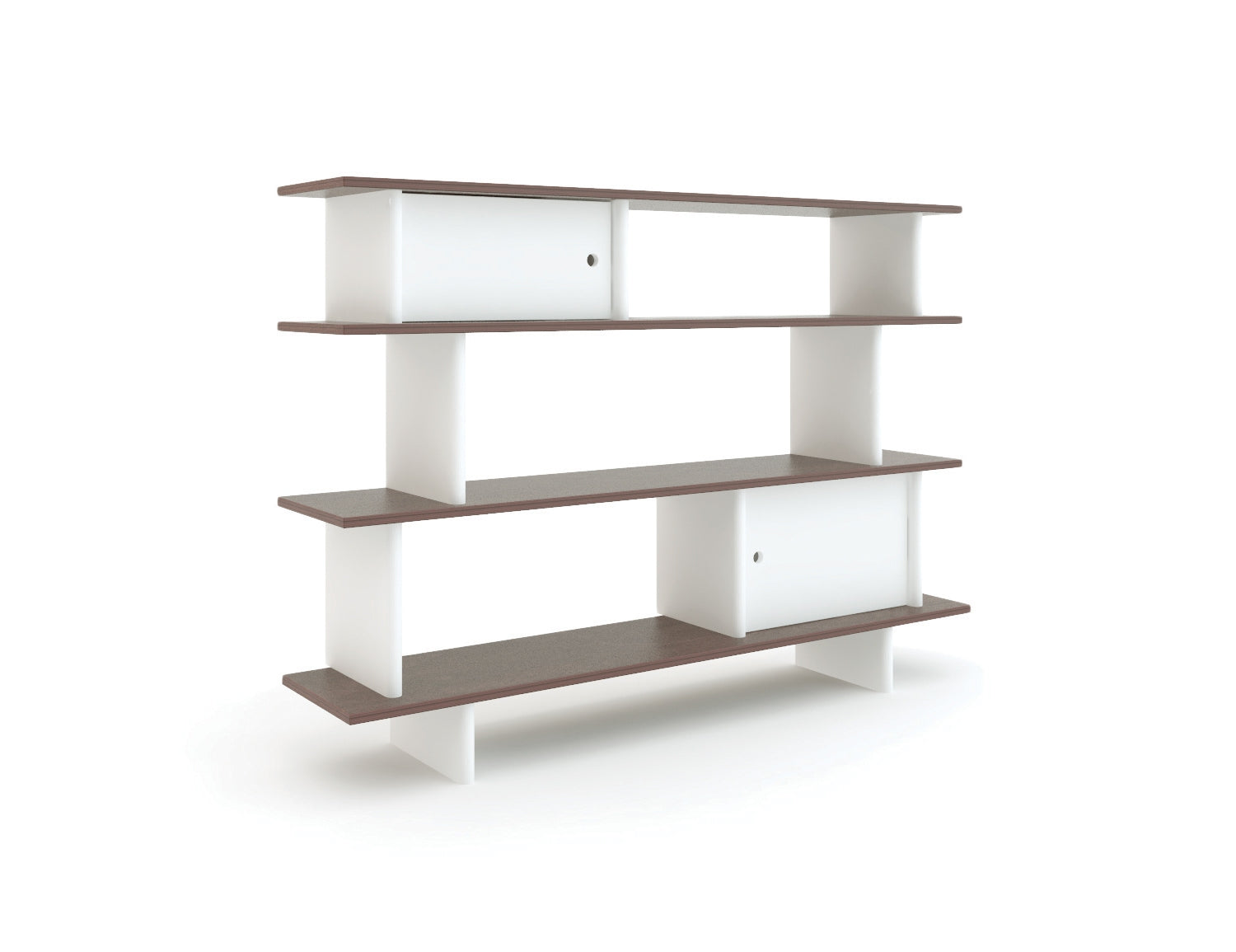 Mini Library Wit-walnoot