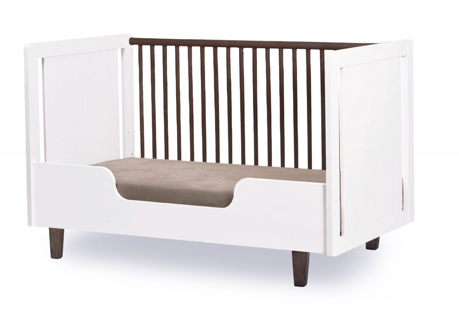 Rhea Crib Wit-walnoot